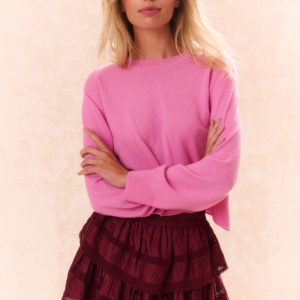 Ruffle Mini Tiered Skirt - OXBLOOD