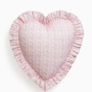 Forever In Love Ruffle Heart Pillow