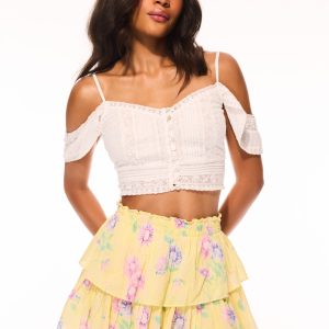 Ruffle Mini Upcycled Cotton Skirt