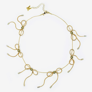 Marland Backus Gold Bow Necklace