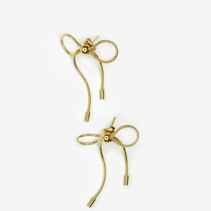 Marland Backus Gold Bow Earrings