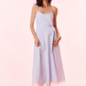 Sandara Cotton Pinstripe Midi Dress
