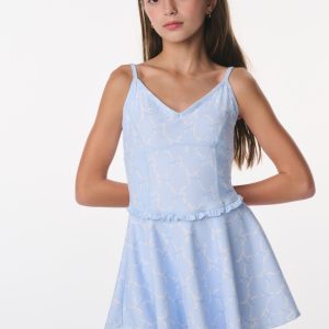 Tween Sariah Bow Print Active Dress