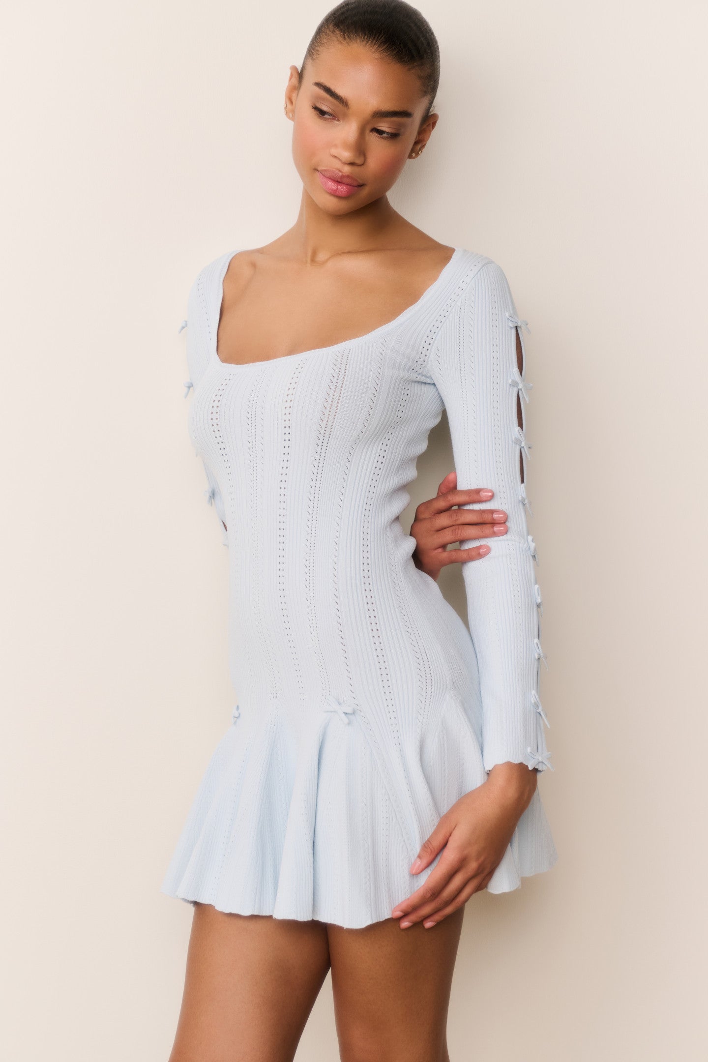 Seychelle Ribbed Pointelle Mini Dress - Image 4