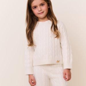 Little Girls Sallie Cable Knit Pullover