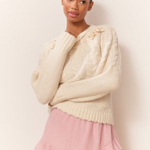 Sloanna Knit Cotton Ribbon Pullover