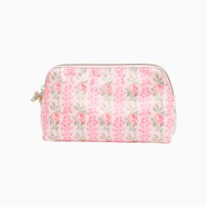 Heirloom Print Small Travel Pouch - PINK MACAROON