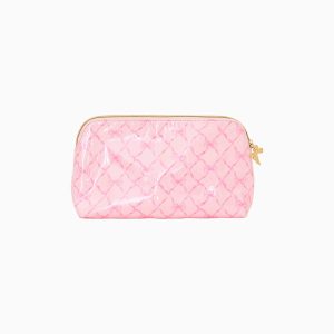 Printed Small Travel Pouch - PINK PEPPERMINT