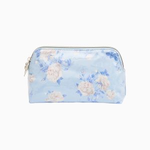 Heirloom Print Small Travel Pouch - WHISPER BLUE