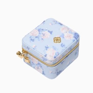 Kendra Scott x LoveShackFancy Blue Small Zip Jewelry Case