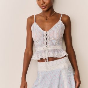 Solena Floral Cotton Mini Skirt