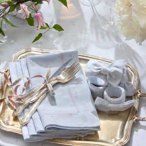 Yarn Dye Floral Printed Napkins - Set of 4