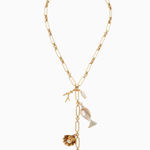 Brinker+Eliza Shell Beach Y Necklace