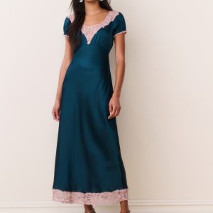 Taylis Satin Lace Maxi Dress