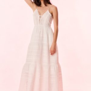 Terria Cotton Scalloped Maxi Dress