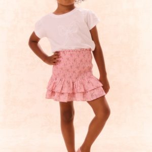 Girls Tilliat Cotton Bow Tee