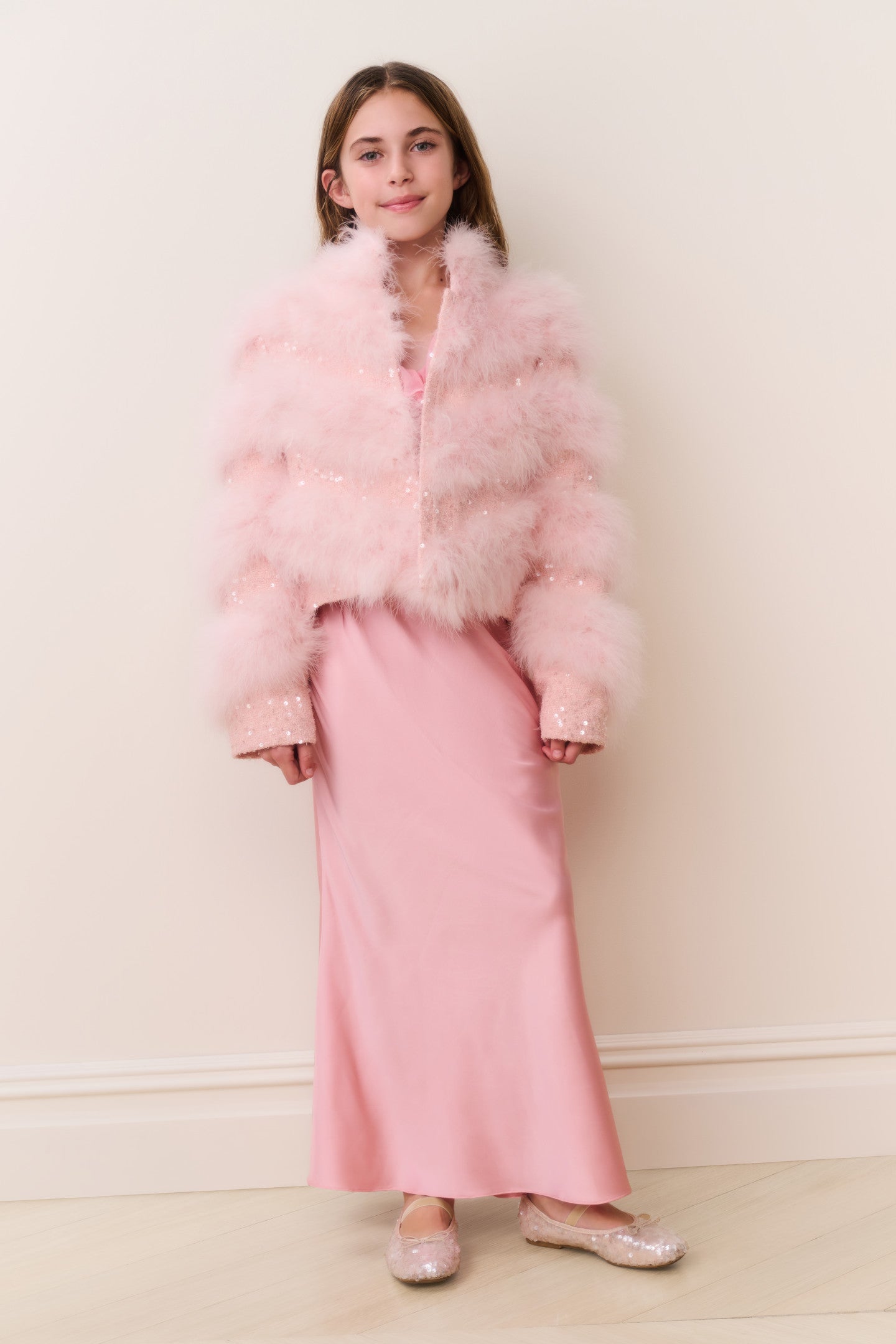 Tween Trislyn Feather Sequin Jacket - Image 2
