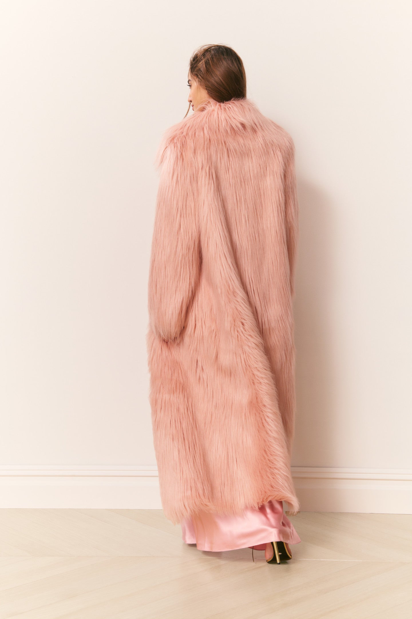 Valia Long Faux Fur Coat - Image 7