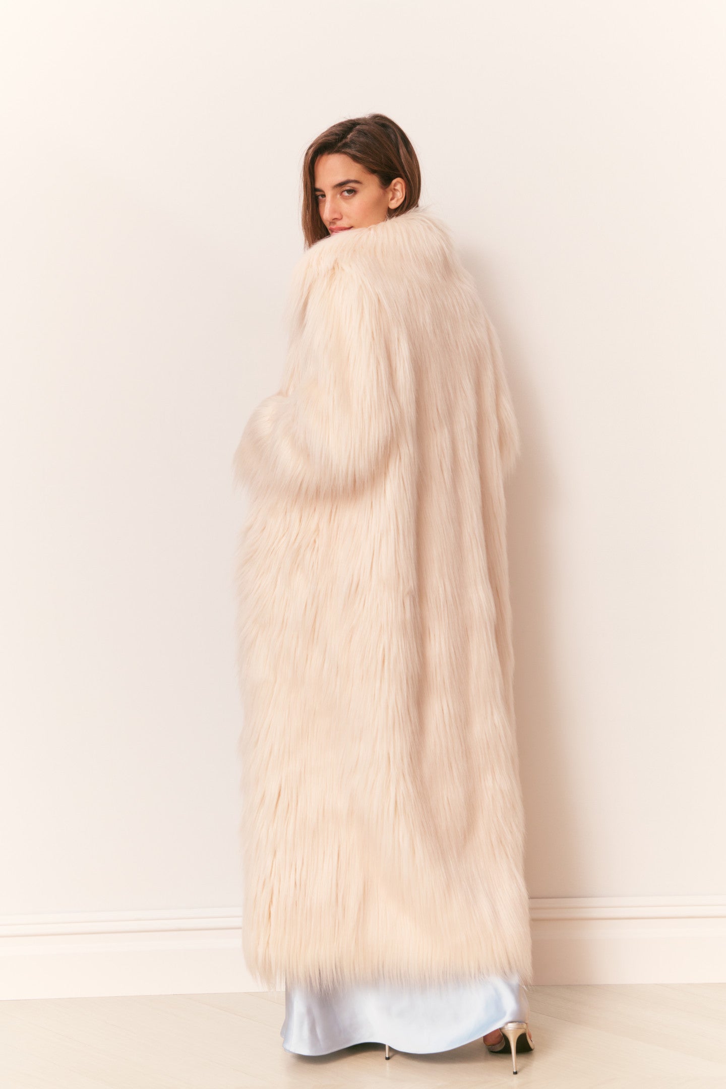 Valia Long Faux Fur Coat - Image 12