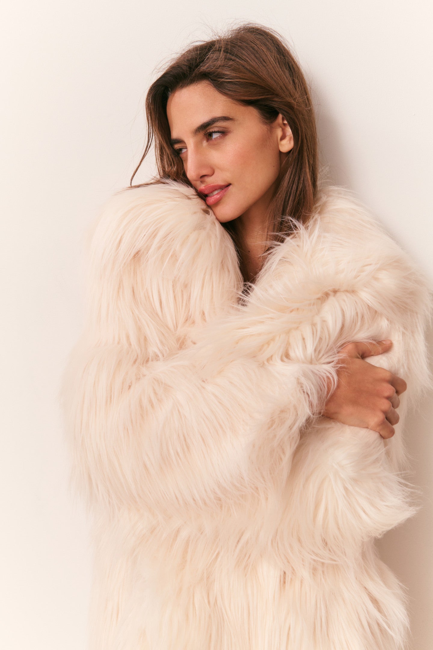 Valia Long Faux Fur Coat - Image 9