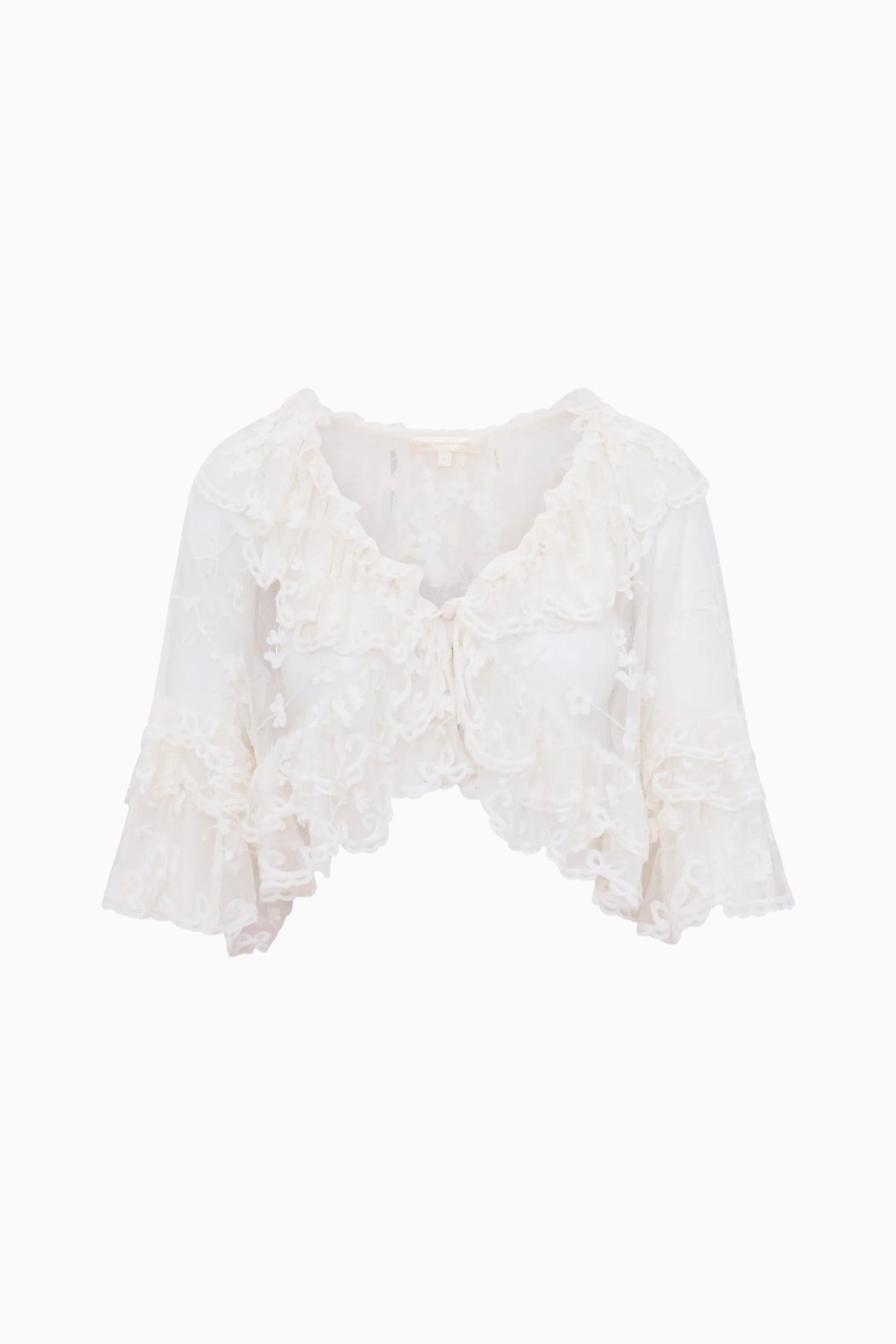 Vessia Sheer Embroidered Mesh Top - Image 6