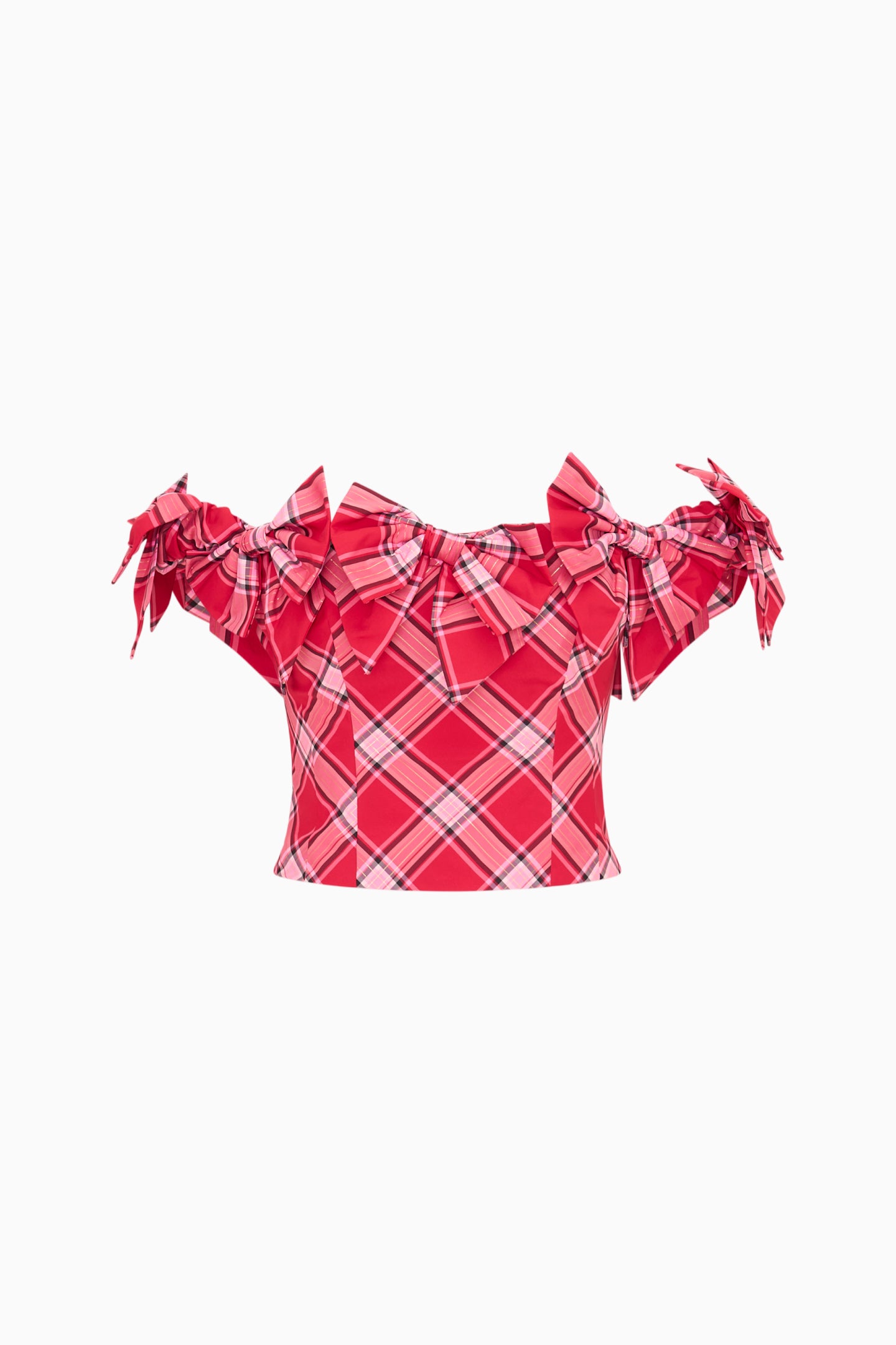 Winston Tartan Taffeta Bow Top - Image 5