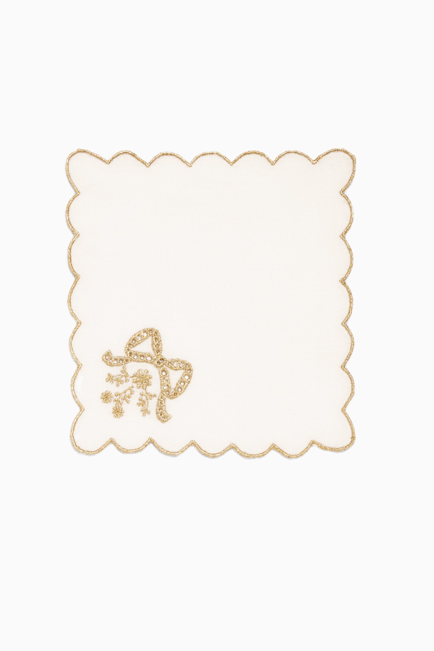 Gilded Bow Cocktail Napkins - Set Of 4 - Image 5