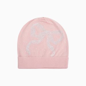 Yzabelle Rhinestone Bow Beanie