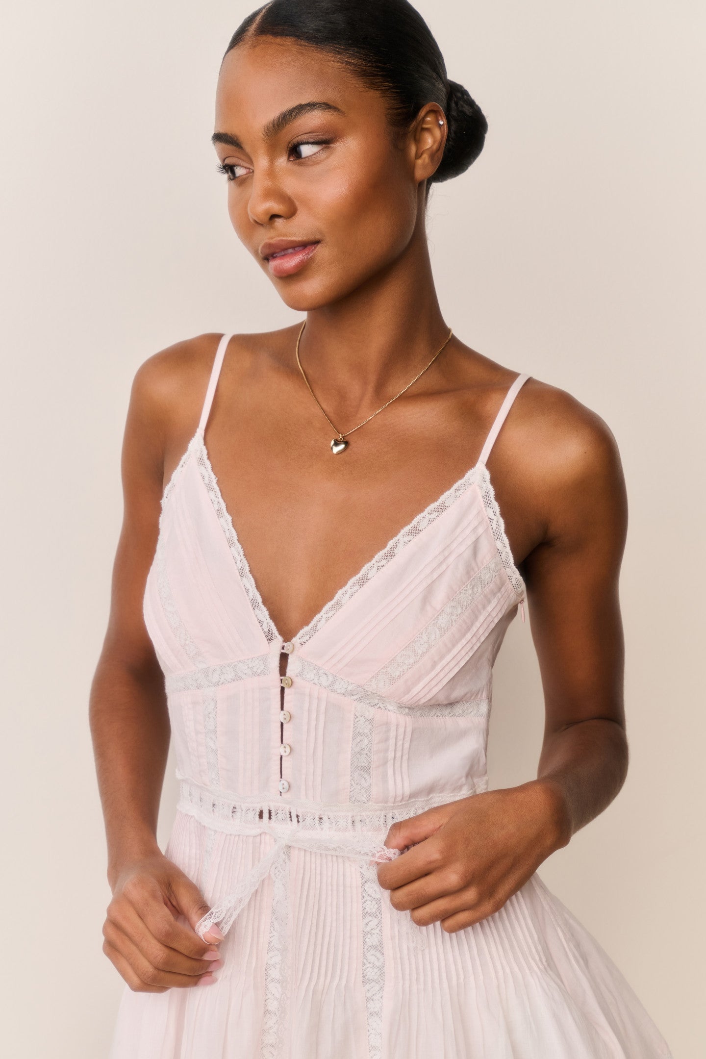 Zirelle Pink Cotton Lace-Trimmed Mini Dress - Image 2