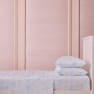 Floral Cotton Sateen Sheet Set - BLUEBELL