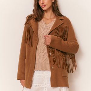 Maebella Wool Fringe Jacket