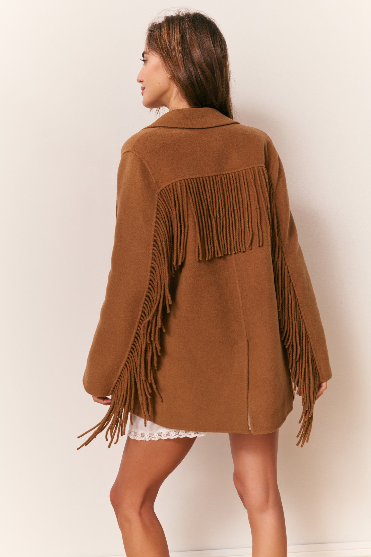 Maebella Wool Fringe Jacket - Image 4