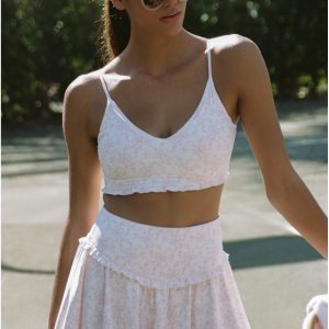 Vanina Bow Print Mini Active Skort