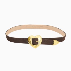 Streets Ahead Brass Hammered Heart Belt