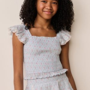 Tween Jeanna Floral Cotton Top