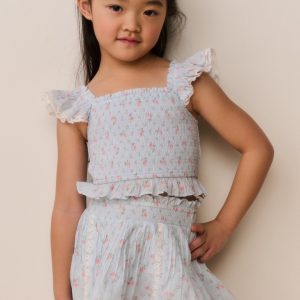 Little Girls Jeanna Floral Cotton Top