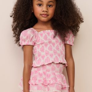 Little Girls Fabielle Heart Print Top
