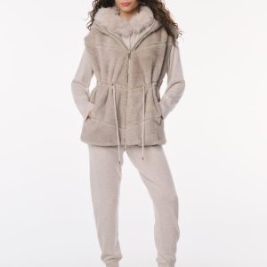 LoveShackFancy x MAX&MOI Bolo Wool-Cashmere Joggers
