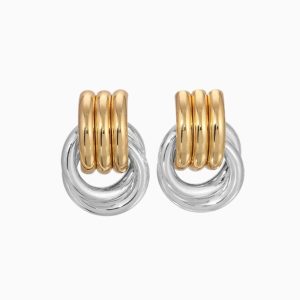 Heaven Mayhem Mini Knot Mixed Metal Earrings
