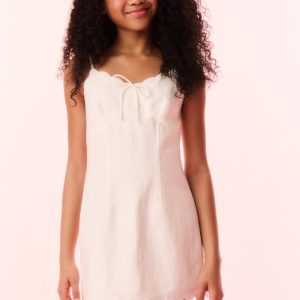 Girls Sydelia Linen Mini Dress