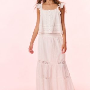 Girls Norabel Cotton Lace-Trimmed Top