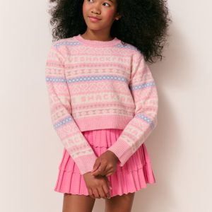 Girls Calina Wool Fair Isle Pullover