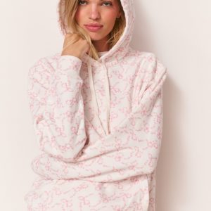 Nacova Floral Cotton Hoodie - PEONY SUGAR