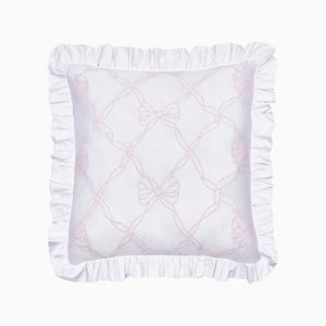 Embroidered Ruffle Euro Pillow