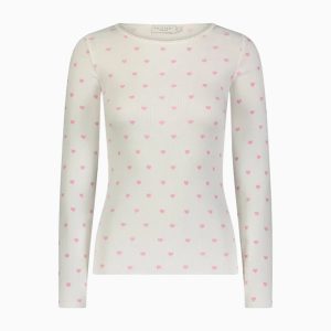 Polka Dot England Val Pink Hearts Top