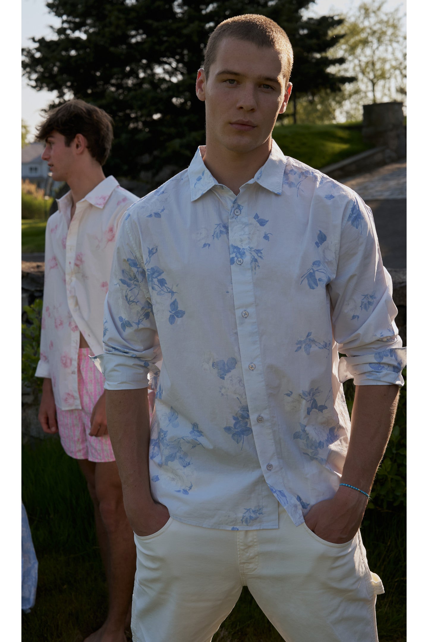 Hudley Cotton Unisex Shirt - WHISPER BLUE - Image 2