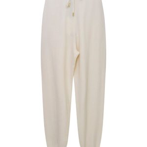 LoveShackFancy x MAX&MOI Robin Wool-Cashmere Jogger - WHITE